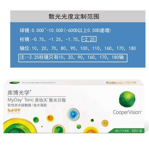 库博美怡天日抛30片散光定制